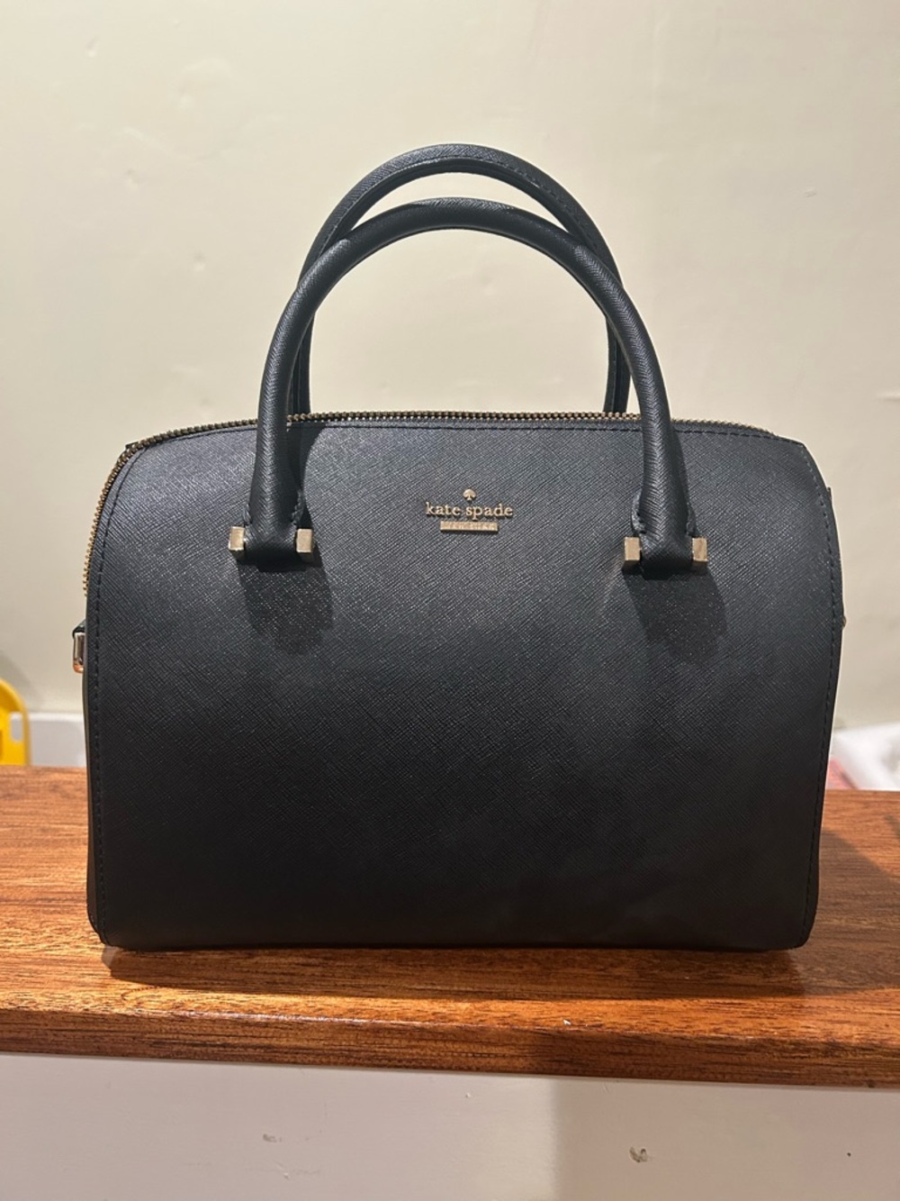 Kate Spade Black Saffiano Leather Dome Satchel